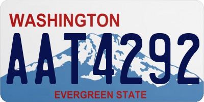 WA license plate AAT4292