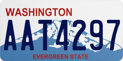 WA license plate AAT4297