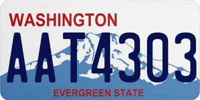 WA license plate AAT4303
