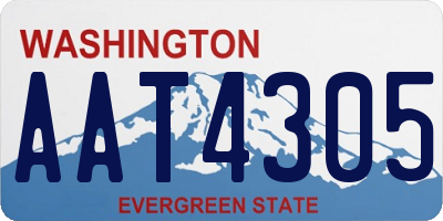 WA license plate AAT4305
