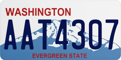 WA license plate AAT4307