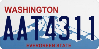 WA license plate AAT4311