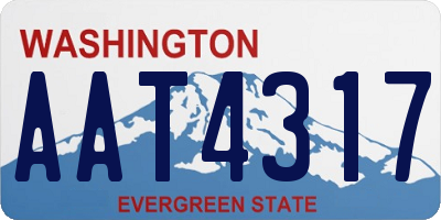 WA license plate AAT4317