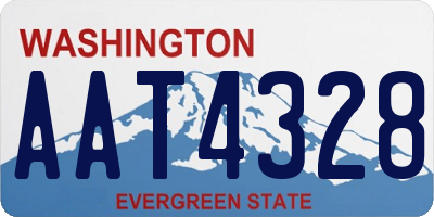 WA license plate AAT4328