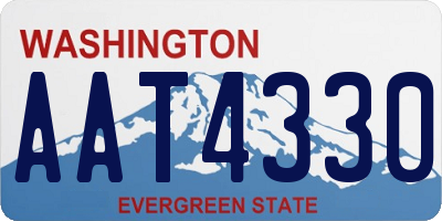WA license plate AAT4330
