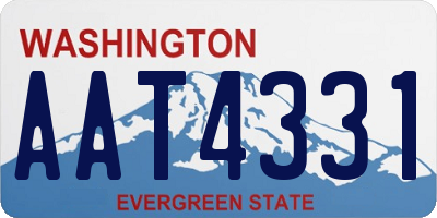 WA license plate AAT4331