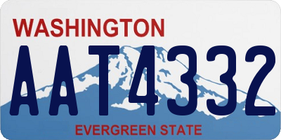 WA license plate AAT4332