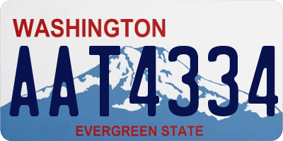 WA license plate AAT4334