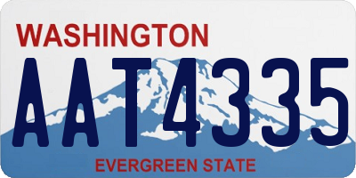 WA license plate AAT4335