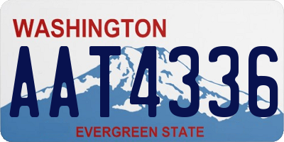 WA license plate AAT4336