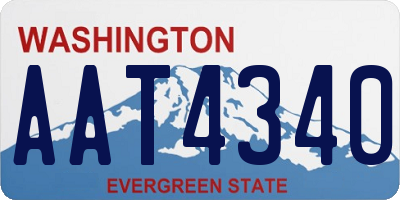 WA license plate AAT4340