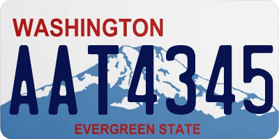 WA license plate AAT4345