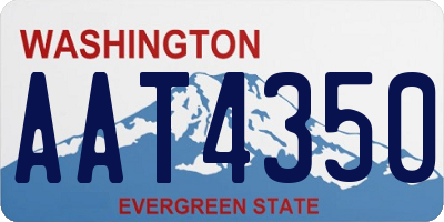 WA license plate AAT4350