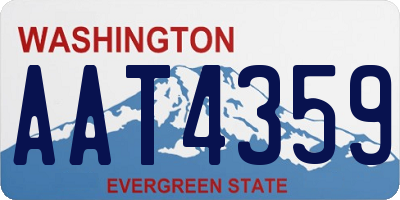 WA license plate AAT4359