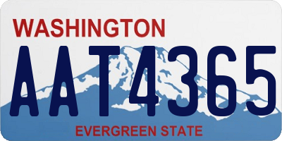 WA license plate AAT4365