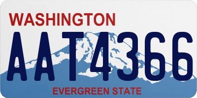 WA license plate AAT4366