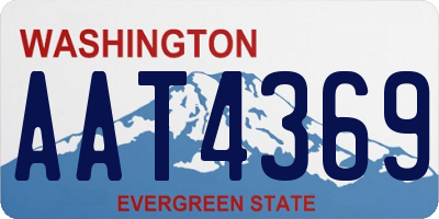 WA license plate AAT4369
