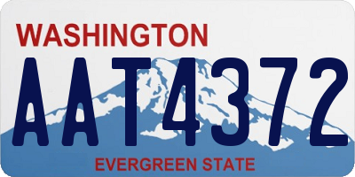 WA license plate AAT4372