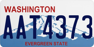 WA license plate AAT4373