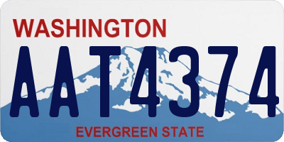 WA license plate AAT4374