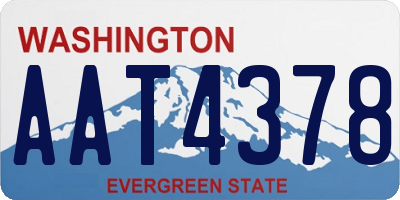 WA license plate AAT4378