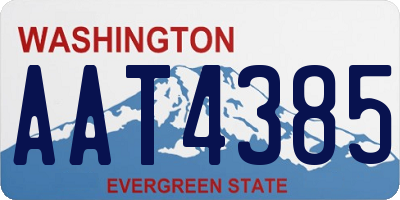 WA license plate AAT4385
