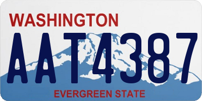 WA license plate AAT4387