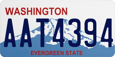 WA license plate AAT4394