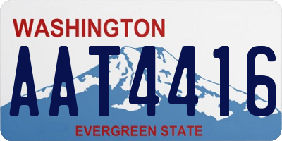 WA license plate AAT4416