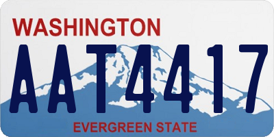 WA license plate AAT4417