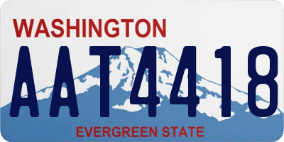 WA license plate AAT4418