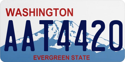 WA license plate AAT4420