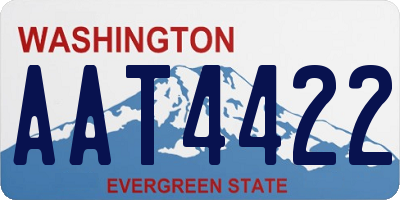 WA license plate AAT4422