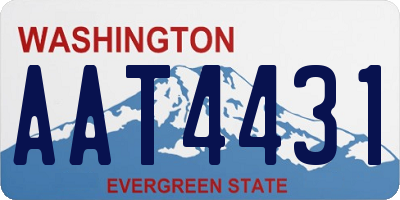 WA license plate AAT4431