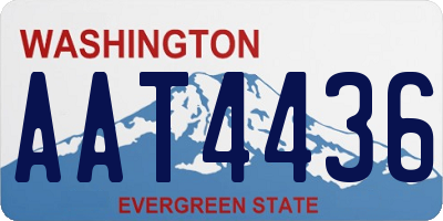 WA license plate AAT4436
