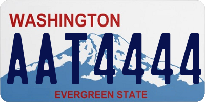 WA license plate AAT4444