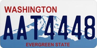 WA license plate AAT4448