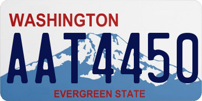 WA license plate AAT4450