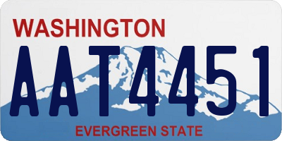 WA license plate AAT4451