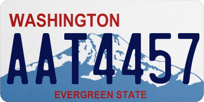 WA license plate AAT4457