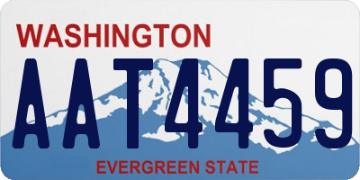 WA license plate AAT4459