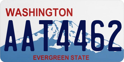 WA license plate AAT4462