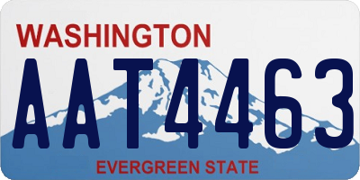 WA license plate AAT4463