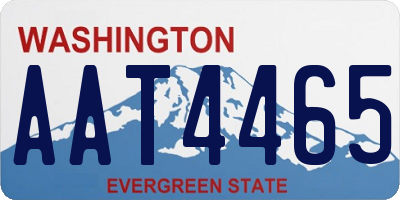 WA license plate AAT4465