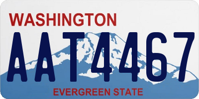 WA license plate AAT4467
