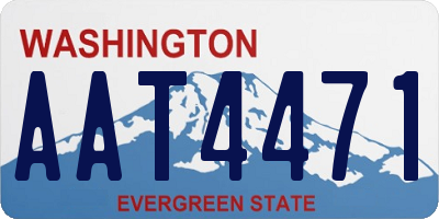 WA license plate AAT4471
