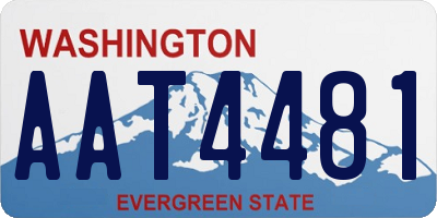 WA license plate AAT4481