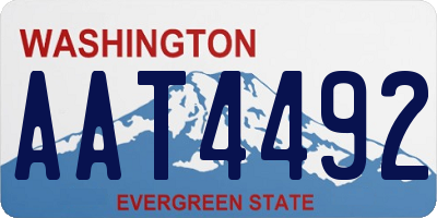 WA license plate AAT4492