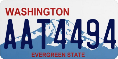 WA license plate AAT4494