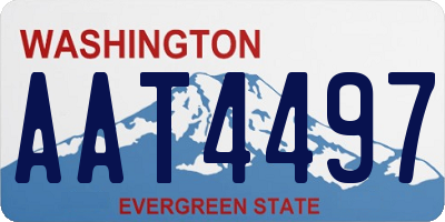 WA license plate AAT4497